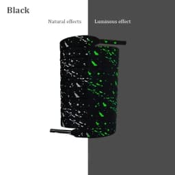 Flat Fluorescent Luminous Shoelaces for Sneakers Glow-in-the-dark Printing Cashew Flower Splash Ink Shoe Laces for AF1 Woman Man