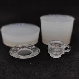 1 Set Dollhouse Miniature Tea Cup Silicone Mold UV Epoxy Turnover Food And Play Bowl Mold Doll Accessories Toy Scene Decoration