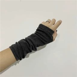 Black Punk Long Fingerless Gloves Cuff for Women Men Outdoor Hip-hop Glove Elbow Mittens Cool Stretch Winter Arm Warmer Mitten
