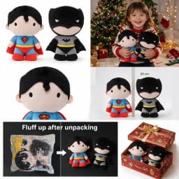 Classic Hero Plush Dolls 20cm Batman Superman DC Comics Justice League Soft Stuffed Toys for Kids Christmas Halloween Gifts
