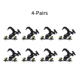 2-6pair Aluminum Fold Clamp Hooks Stage Light Hanging Hook Loading 150Kg Truss Tube Moving Head Beam Lights Connector Clip