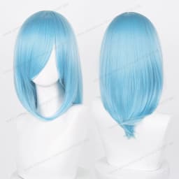 Anime 40cm Medium Basic Synthetic Bang Blond Cosplay Wig Black White Red Pink Green Brown Gold Blue Women Heat Resistant Hair