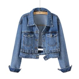 2026 New Women's Blue Denim Jacket Single-breasted Lapel Coat Fashion Casual Tops Green Black Red Outerwear Female Overcoat