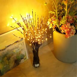 1Pcs LED Tree Branch Light Battery Powered Operated Bendable Twig Branch Lights for Party Coffee Store Festivals Home Decoration