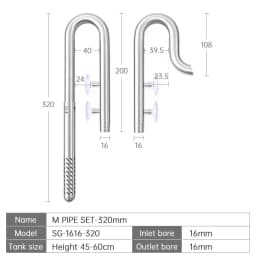 Week Aqua Fish Tank 304 Stainless Steel Filter Tube With Surface Skimmer For Inflow And Outflow Of Lily Tubes Aquarium