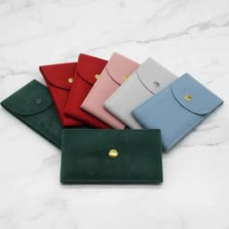 Compact Velvet Watch Storage Bag Soft Anti-scratch Lining Snap Closure for Daily Use Short Trip