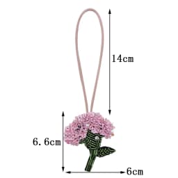 3D Beaded Patch Sequin Rhinestones Pearl Conch Cloth Patch Pendant Lanyard Decorative DIY for Bag Keychain Beading Applique