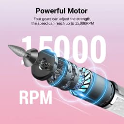 Professional Electric Nail Polishing Machine Nail Drill Multiple Gears Low Noise Nails Sander File Set For Manicure Salon Tools