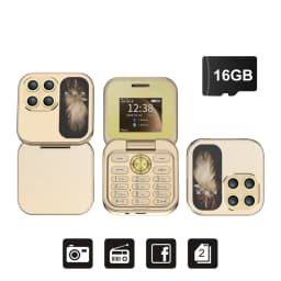 2026 NEW SERVO I17 Pro Mini Flip Mobile Phone 2 SIM Speed Dial Magic Voice Blacklist FM Radio 2G GSM Small Foldable Cellphones