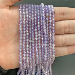 2 3 4mm Faceted Cubic Zirconia Beads Multicolor Zircon Round Loose Spacer Beads for Jewelry Making DIY Bracelet Necklace 15"