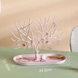 Jewelry Display Stand Tray Tree Storage Racks Earrings Necklaces Rings Jewelry Boxes Case Desktop Organizer Holder Make Up Decor
