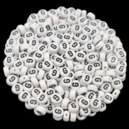 7mm 50Pcs Acrylic 26 English Letter Flat Round Beads Black on white DIY Crafts Necklace Bracelet Pendant For Jewelry Making