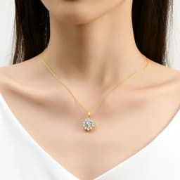 Original Design 18K Gold Moissanite Pendant 2ct VVS1 AU750 Bauhinia Necklace for Women Anniversary Party Gift Trendy Jewelry