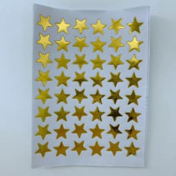 10sheets/bag Gold Star Sticker Stamping Five Pointed Star Sticker Student's Reward Sticker Teacher Praise Label