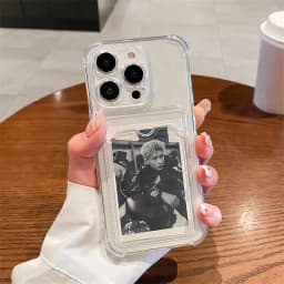 Transparent Card Slot Bag Holder Case For iPhone 18 17 16 15 14 13 12 11 Pro Max Mini Plus XR Clear Wallet Shockproof Soft Cover