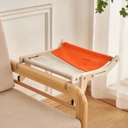 1pc Cat Window Hammock, Wooden Frame Hanging Cat Lounge Bed, Detachable Cat Basking Platform Window Seat Shelves