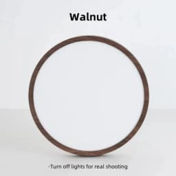 Modern LED Ceiling Light Circular Ultrathin Wood Grain Walnut Decorative Light Bedroom Dining Room Living Room Indoor Home Light