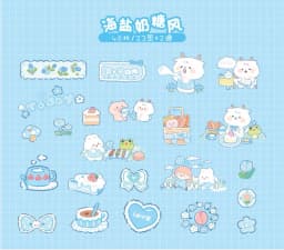 46pcs/pack PET Fleecy Pink Bunny Kitten Puppy Piggy Cute DIY Decorative Materials Kawaii Stationery Stickers Bag