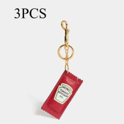 Ruiqu Vintage Candy Chocolate Gum Plastic Handmade Keychains Anti Tarnish Durable Tassel Bag Charms Fashion Car Key Decor