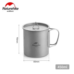 Naturehike Titanium Cup Camping Mug Tourist Tableware Picnic Utensils Outdoor Kitchen Supplies Travel Cooking Cookware Pan Bowel