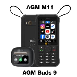 AGM M11 4G Rugged Phone IP68 Waterproof Feature Phone 4000mAh Emergency Charger Wi-Fi Hotspot Wired Reverse Charging for Outdoor