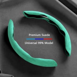 Suede Universal 38CM Car Steering Wheel Booster Cover Non-Slip Auto Interior Steer Protector Decoration Accessories-Brown