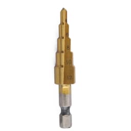 3pcs 1 / 4 " Titanium Coated Metal Hex Core Drill Bits Hss Step Drill Bit Set Cone Hole Cutter Taper Metric 4 - 12 / 20 / 32mm
