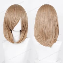 Anime 40cm Medium Basic Synthetic Bang Blond Cosplay Wig Black White Red Pink Green Brown Gold Blue Women Heat Resistant Hair