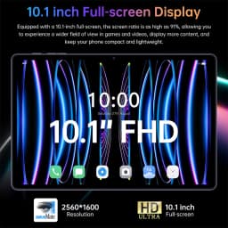 CHOTOG Pad 8s Pro Tablet Android Tablets 5G 10000mah 22GB+2TB Global Version Tablet PC 10.1 Inch GPS Face Recognition 5G Dual SIM WiFi Bluetooth for Kids Tabs