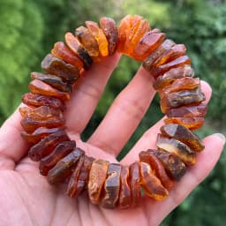 Yoowei 100% Real Amber Bracelet for Unisex Genuine Black Bead Irregular Natural Plant Medical Healing Jewelry Gift Wholesale