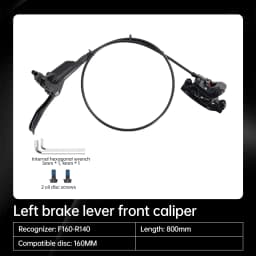TESNO M500 2-Piston MTB Hydraulic Disc Brake Set Aluminum Alloy Front And Rear Bicycle Brakes with Silicone Protective Covers