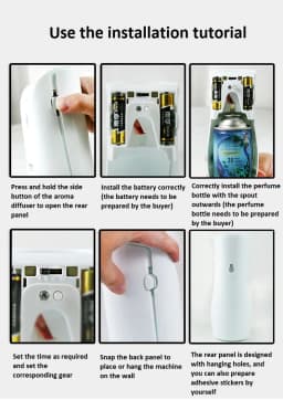 Timed Bathroom Automatic Fragrance Sprayer Mini Automatic Aroma Fragrance Machine Air Fresher Diffuser White/Black Available