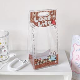 For 10cm 15cm Plush Dolls Storage Kawaii Clear PVC Doll Display Bag Cute Cartoon Prints Dust Proof Pouch Pendant
