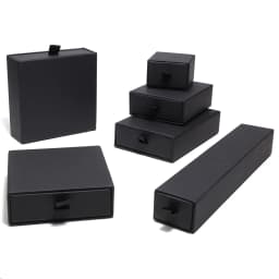 Drawer Style Jewelry Box Multiple-Use Jewelry Packaging Box for Necklace Bracelet Ring Exquisite Jewelry Packaging Box in Black