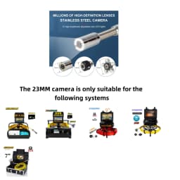 Sewer Pipe Inspection Camera Head, SYANSPAN 23mm/17mm Drain Sewer Pipeline Industrial Endoscope Camera Parts Replacement NO Skid