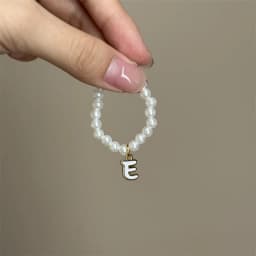 For Mini Labubu Pendant Accessories Letter Pearl Necklace For 4.0 Labubu Pin for Love Series Doll Accessories Dolls' Decoration