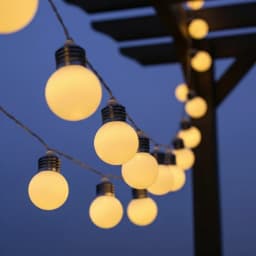 6M Patio String Light Bulbs G50 Milky Outdoor Camp Waterproof Lamp Garden Patio Christmas Decoration