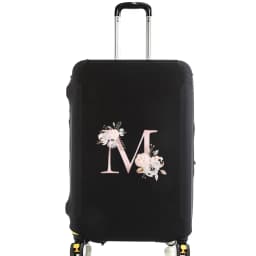 Luggage Case Suitcase Protective Cover Pink Flower Letter Name Pattern Travel Elastic Luggage Dust Cover Apply 18-28 Suitcase