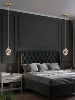 Light Luxury K9 Crystal Small Dhandelier Modern And Minimalist Restaurant Light Bar Counter Bedroom Bedside Long Line Light