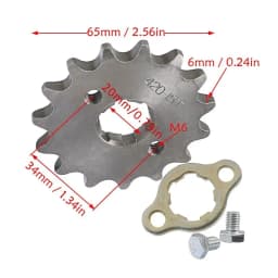Not A Set 420 Chain 20mm 15T Motorcycle Front 41T Rear Sprocket for Pit Dirt Bike Apollo 110cc 125cc