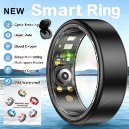 R10 Smart Ring with Charging Case Multi-color Ring Men Women Health Sleep Heart Rate Monitoring IP68 Waterproof Multi-sport Mode