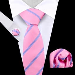 Business Tie For Men Set Necktie Cufflink Classic Handkerchief Suit For Wedding High Quality Stripe Tie Set Formal Gravata Gift