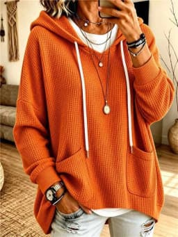 Casual Long Sleeve Sweatshirt Loose Fit with Pullover Irregular Hooded Hoodie Standard Length Women Sweatshirts