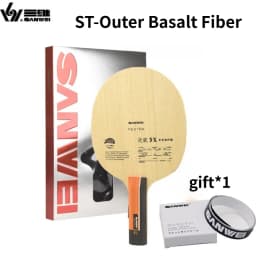 SANWEI Nordic 5X Table Tennis Racket Blade 5+2 Outer Basalt Carbon Fiber Professional PingPong Paddle Blade for Fast Attack&Loop