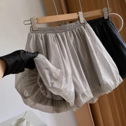 2026 Summer High Waist A Line Wide Leg Puffed Shorts Skirt Chiffon Casual Loose Fit Flowy Boho Style
