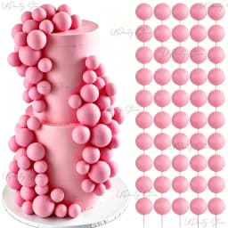 50/100pcs Cake Ball Picks Topper Wholesale 4 Sizes Foam Balls Cake Toppers for Birthday Christmas Wedding Cake Decoration Favor
