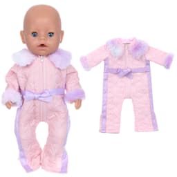 Doll Clothes 43 Cm Baby New Born Doll Hooded Rompers for 18 Inch Americanog Girl Doll Casual Wear