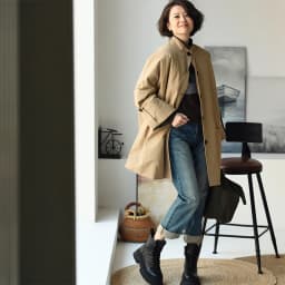 F92220 Artistic Casual Stand-Up Collar Oversize Adjustable Wide-Sleeve Cotton Jacket Coat for Women Winter