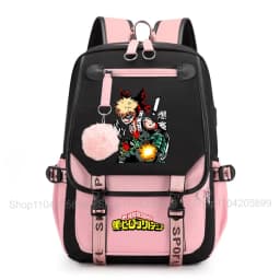My Hero Academia Anime Print Student Backpack Lightweight Casual Daypack for Girls School Travel