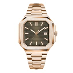 Customized Logo 44.5MM Mechanical Square Steel Case Aseptic Watch Automatic Movement NH35 Fashion Date Gift Men's Watch Corgeut